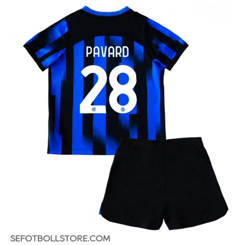Inter Milan Benjamin Pavard #28 Replika babykläder Hemmaställ Barn 2023-24 Kortärmad (+ korta byxor)